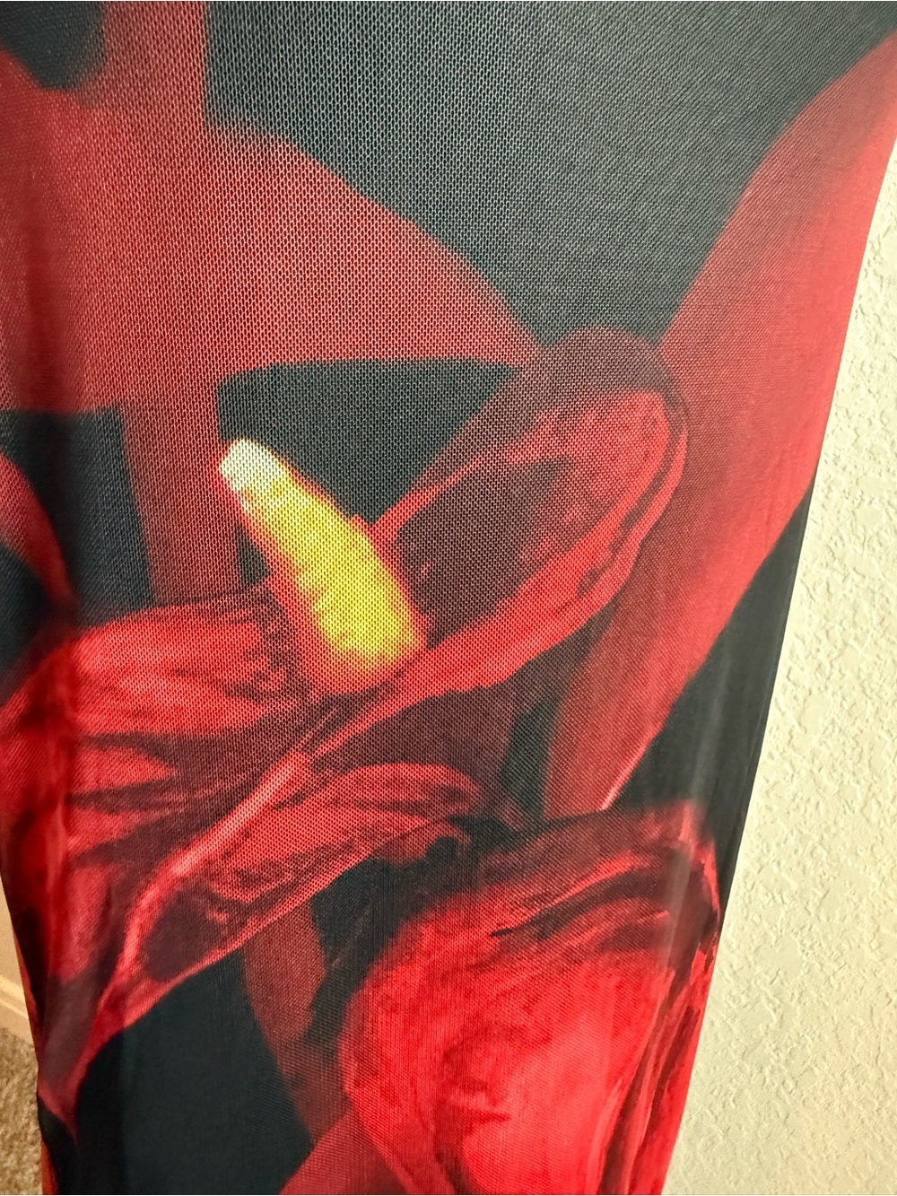 Anthurium Mesh Halter Dress - Picture 8 of 15